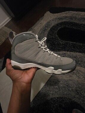 Jordan Men's Grey High-Top Basketball Sneakers
